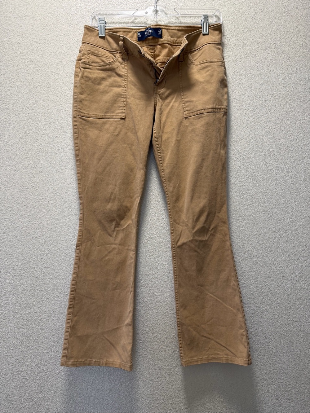 Hollister Low Rise Boot Cut Khaki Y2K Styled Pants 26x26
